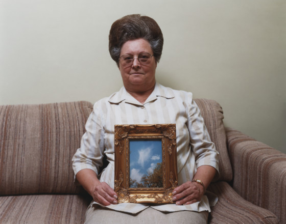 Bonnie, with a photograph of an angel, Port Gibson, Mississippi