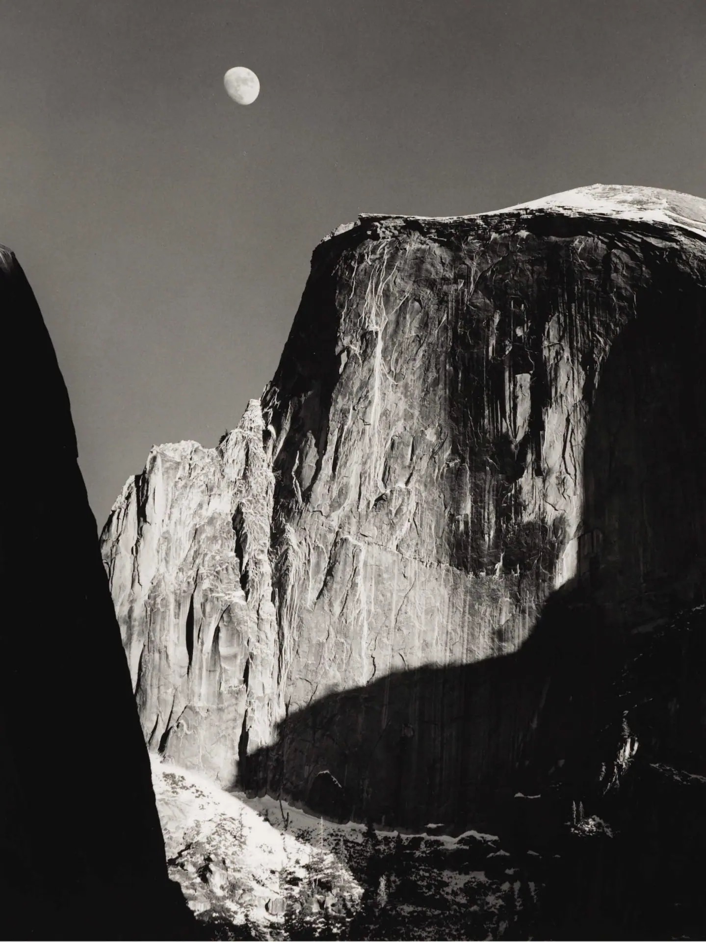 Ansel Adams - Moon and Half Dome, Yosemite National Park, 1960