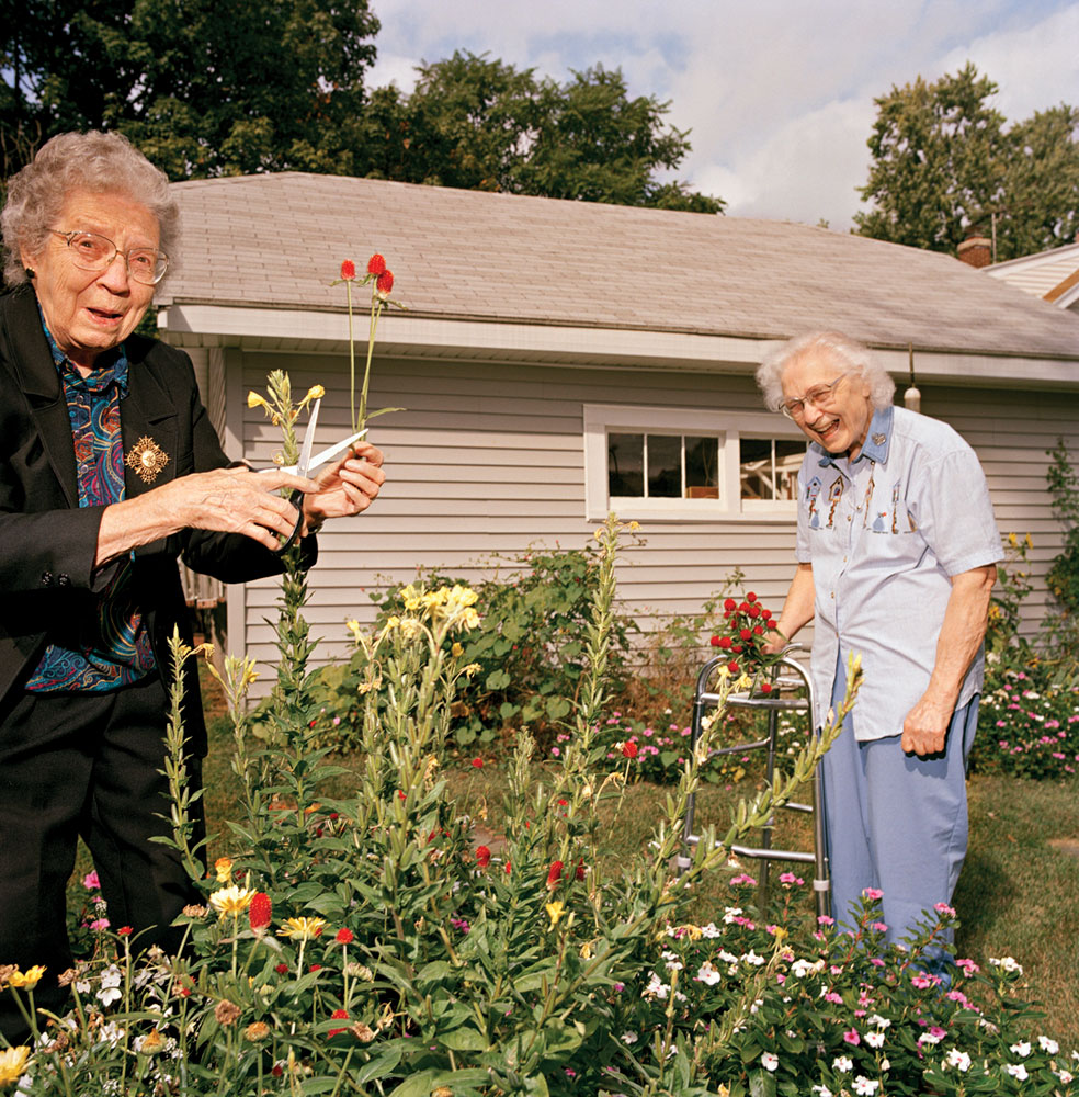 Aunt Doris and Grandma Eleanor in the Garden — Chris Verene, 1992