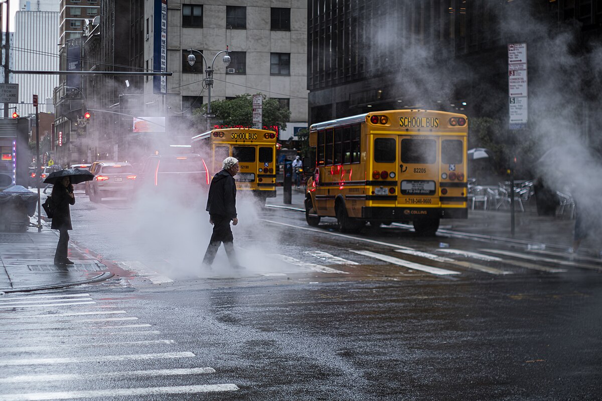 Rainy day in New York City, Manhattan