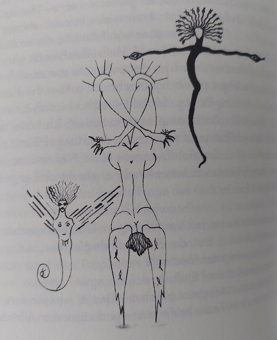 Claude Cahun illustrations for Salome la sceptique, surrealist ink drawings, 1925