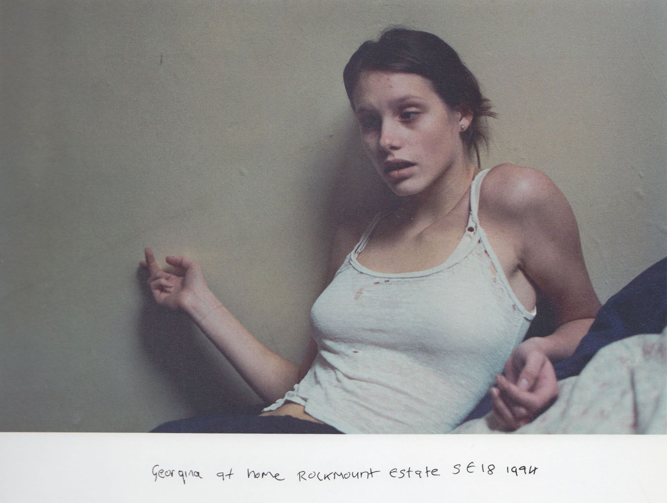Georgina at home, Rockmount Estate SE18, photographed by Corinne Day, 1994