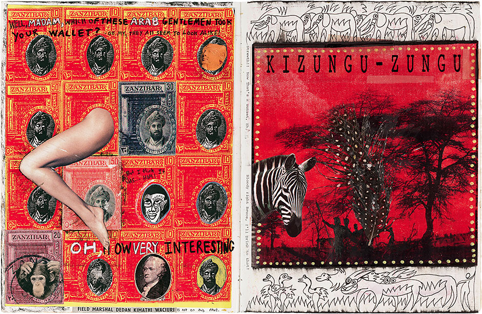 Kizungu Zungu journal collage by Dan Eldon