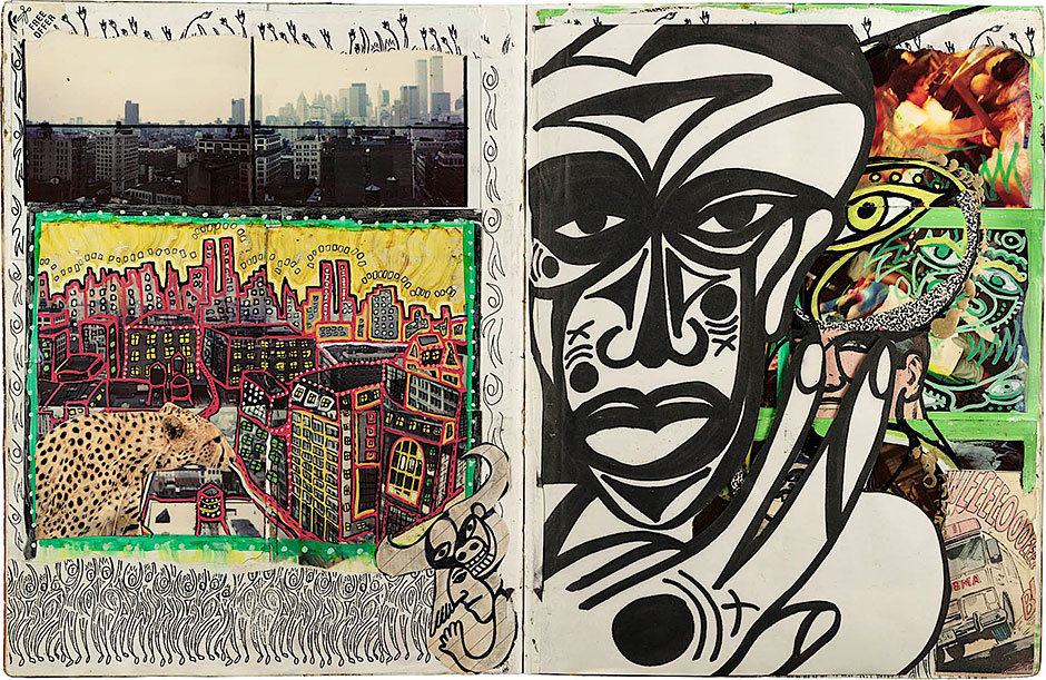 NYC African Self-Portrait journal page by Dan Eldon