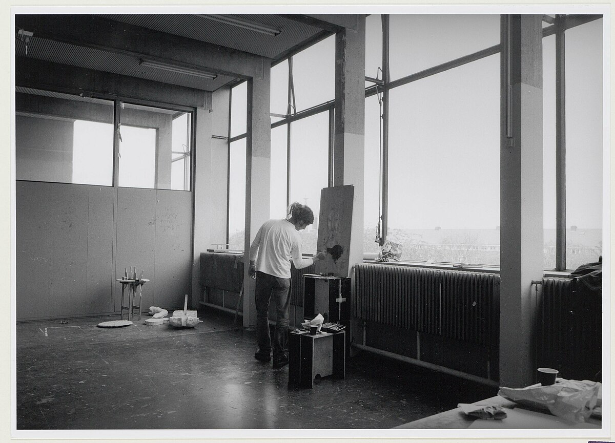 Interior of the Gerrit Rietveld Academie, Amsterdam — where Aarsman studied and later taught