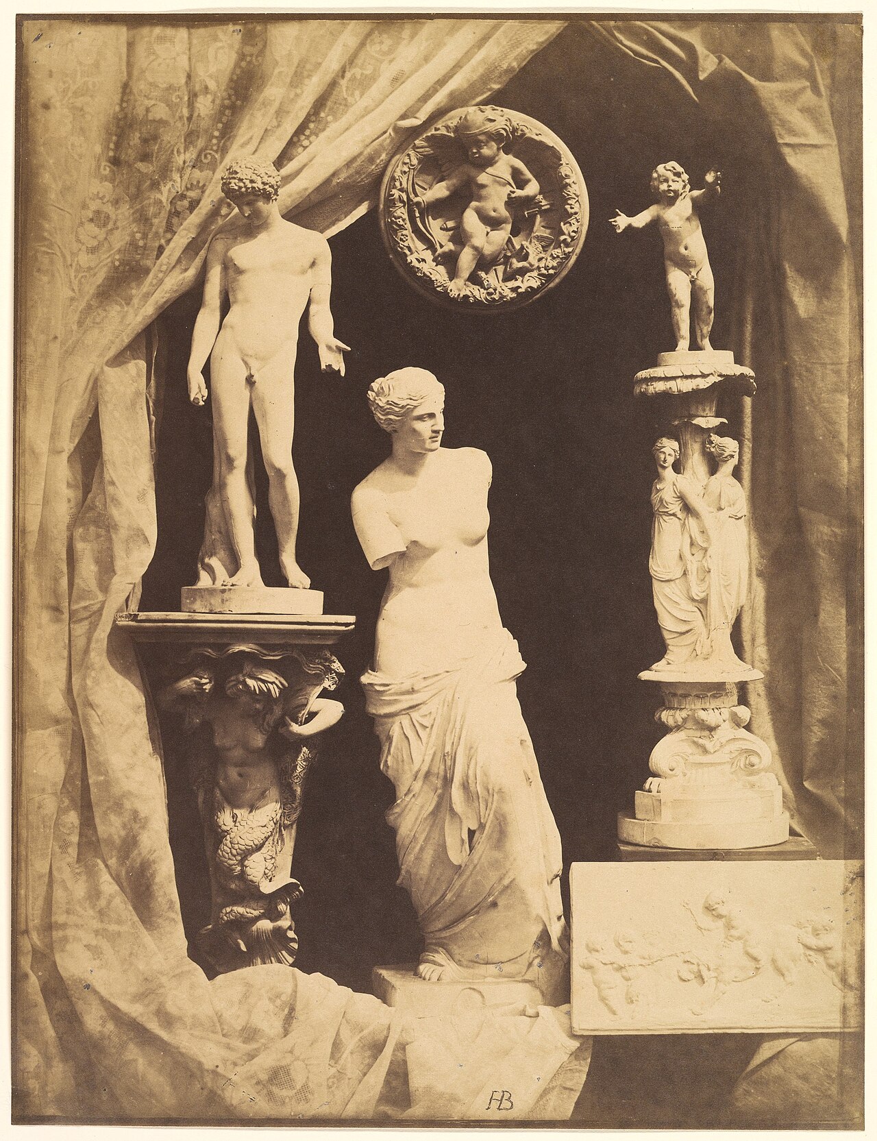 Still Life with Statuary by Hippolyte Bayard, c. 1839