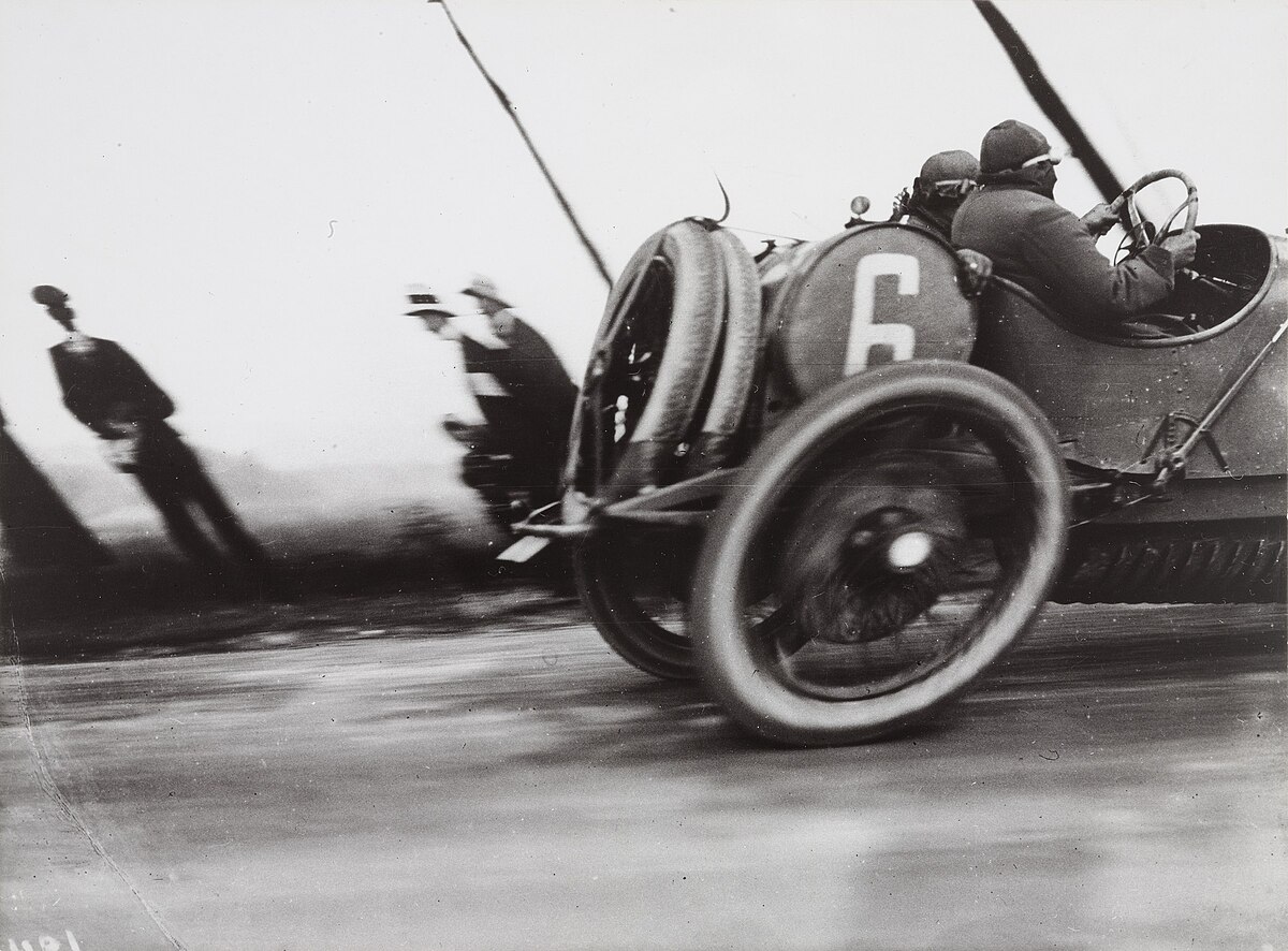 Grand Prix of the Automobile Club of France, Course at Dieppe, 1912, by Jacques Henri Lartigue