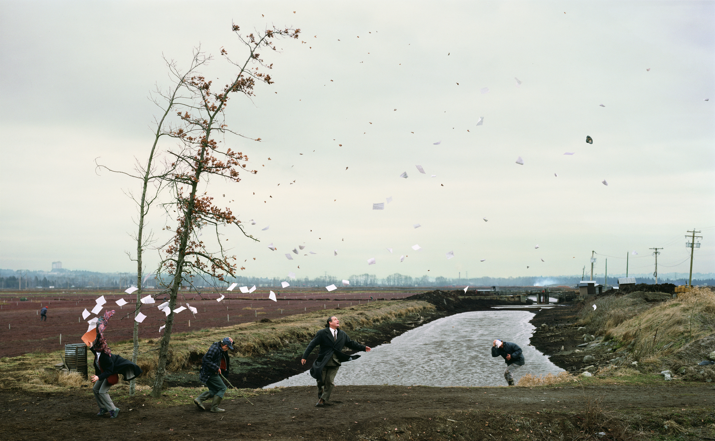 A Sudden Gust of Wind (after Hokusai), Transparency in lightbox, 1993 — Jeff Wall