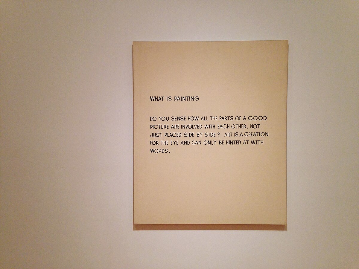 John Baldessari, What Is Painting, 1966-68, synthetic polymer paint on canvas