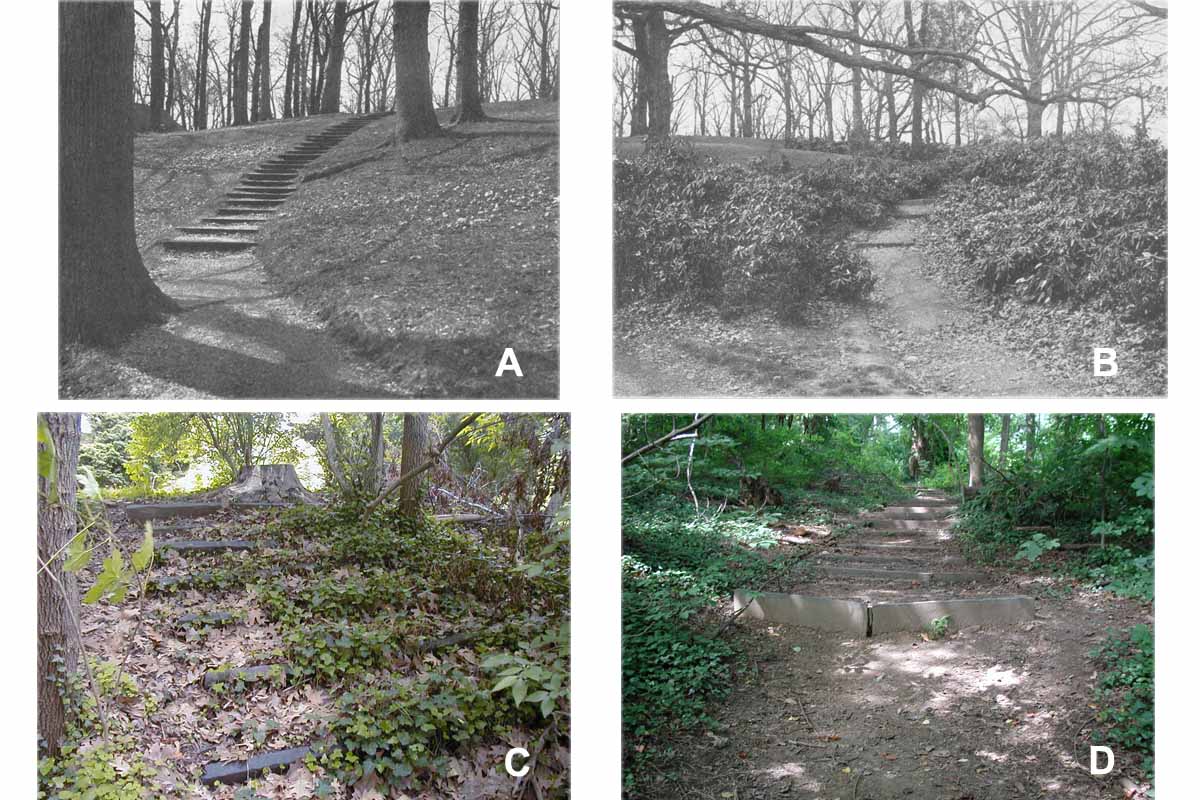 A path through Montrose Park in Washington, D.C., near Rock Creek Park