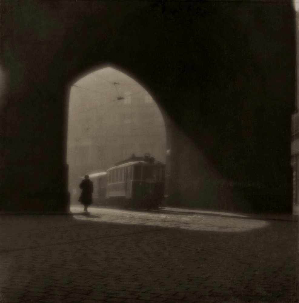 Morning Tram (Prague Street) by Josef Sudek