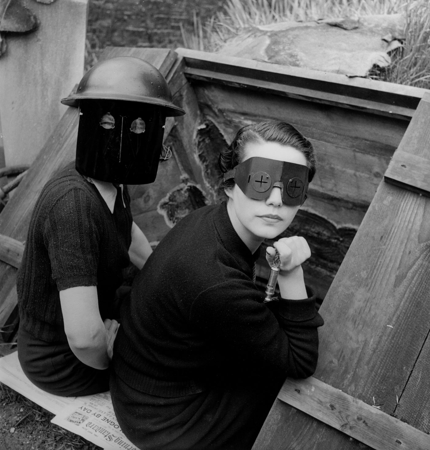 Fire Masks, Downshire Hill, London, 1941 — Lee Miller