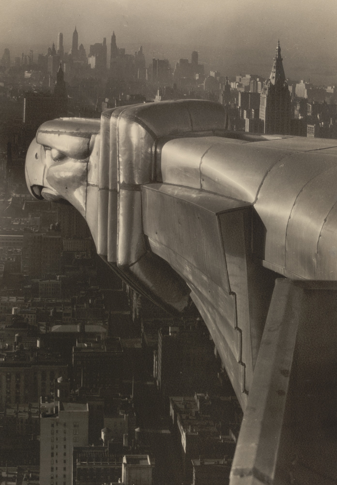 Chrysler Building, New York, Self-portrait on gargoyle, 1934 — Margaret Bourke-White