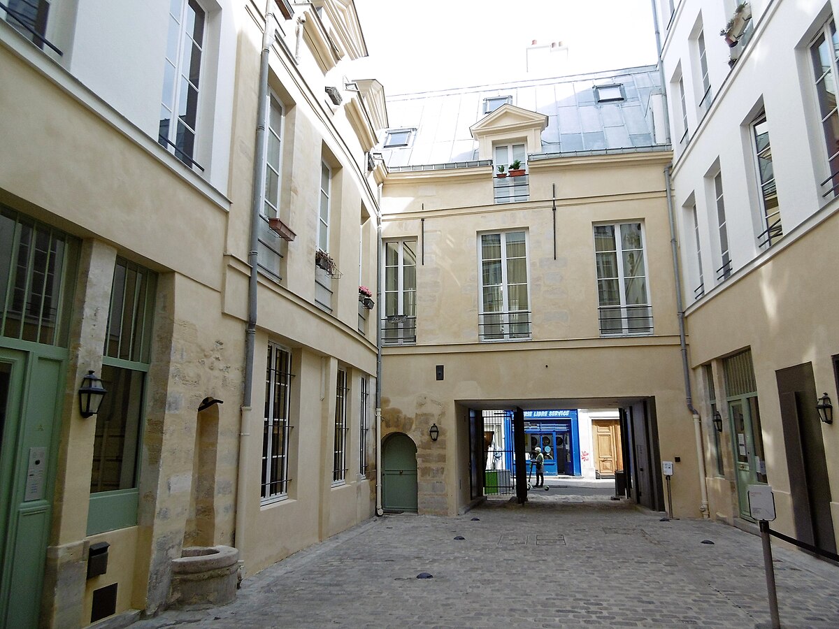 Courtyard at 79 Rue des Archives, Paris, home of the Henri Cartier-Bresson Foundation