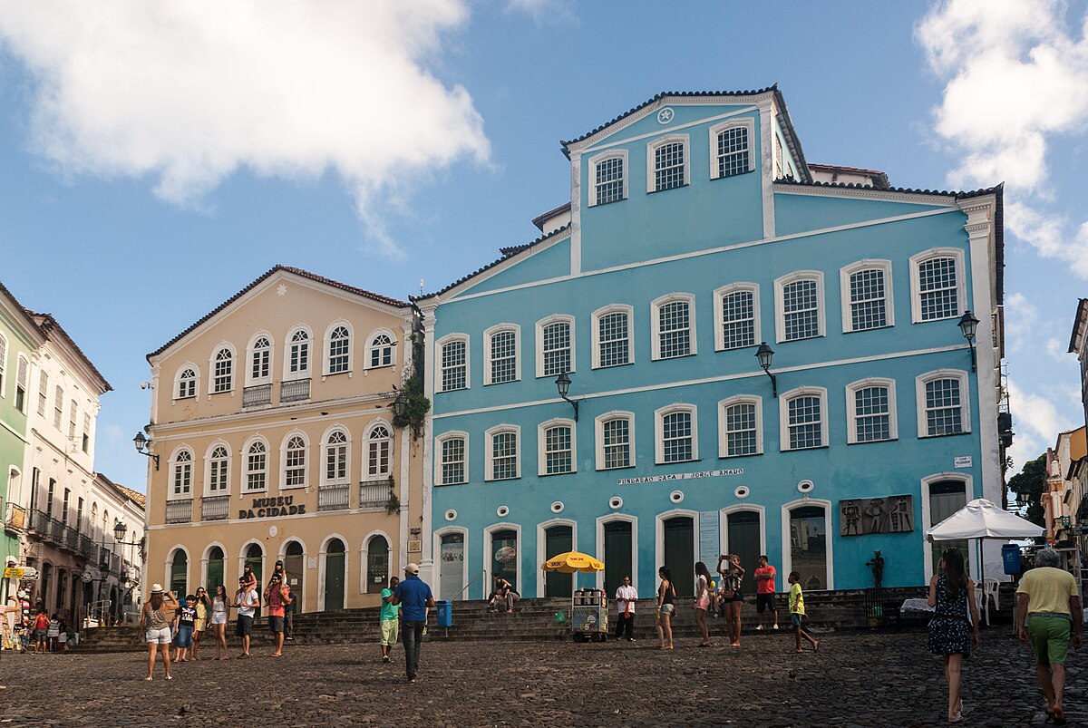 Largo do Pelourinho, Salvador, Bahia — colorful colonial facades in the historic district