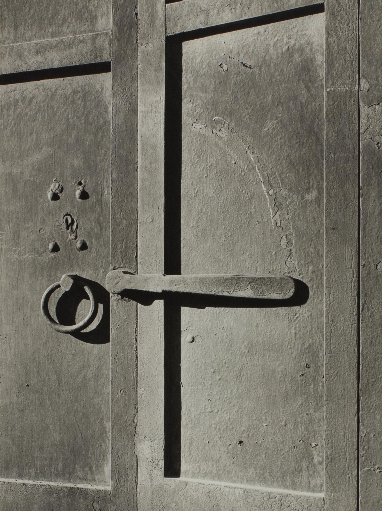 Door of Iron, First Brick Building in Portland, 1939 — Minor White
