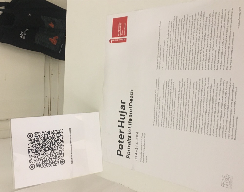 Peter Hujar exhibition at the 2024 Venice Biennale, displaying Portraits in Life and Death photographs