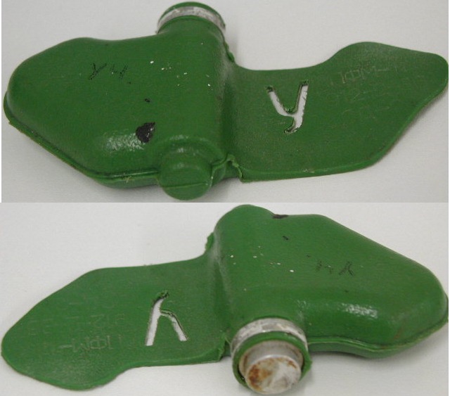 PFM-1 butterfly antipersonnel mine, a Soviet-designed scatterable landmine photographed as a specimen object