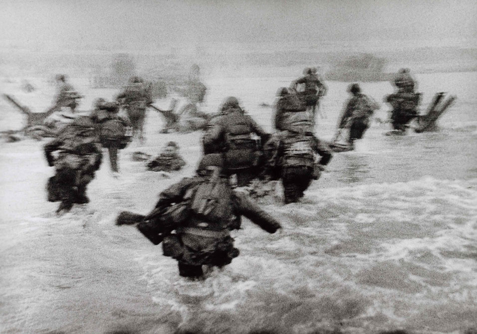 American Soldiers Landing on Omaha Beach by Robert Capa