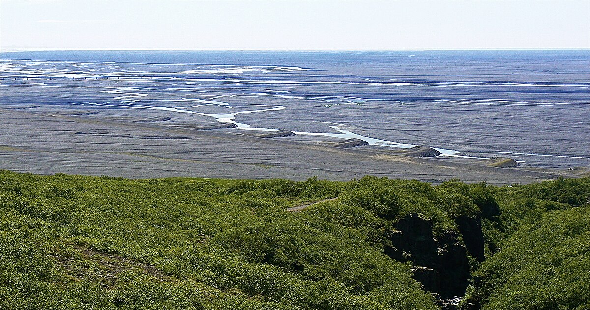 Glacier river delta in Iceland &mdash; evoking the landscapes of Horn's To Place series