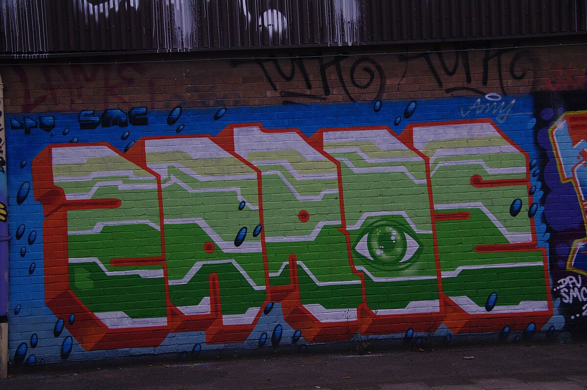 Street art and graffiti on Hepscott Road, Hackney Wick, London