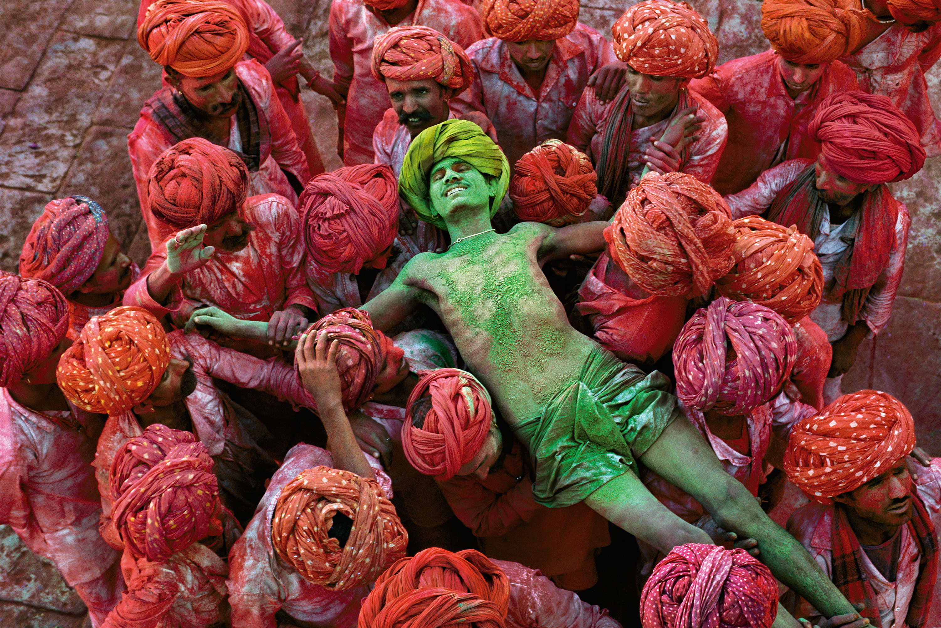 Holi Festival, Rajasthan, India by Steve McCurry
