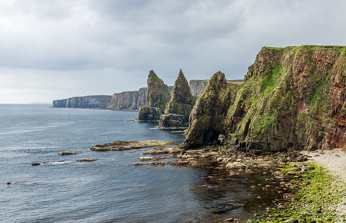 Sea stacks at Duncansby Head, the most north-easterly point of mainland Scotland