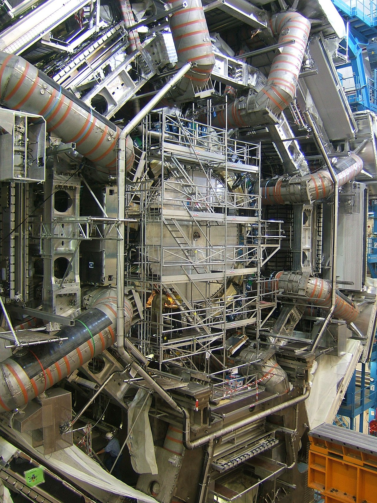 ATLAS particle detector at CERN, evoking Thomas Struth's Nature and Politics technology photographs
