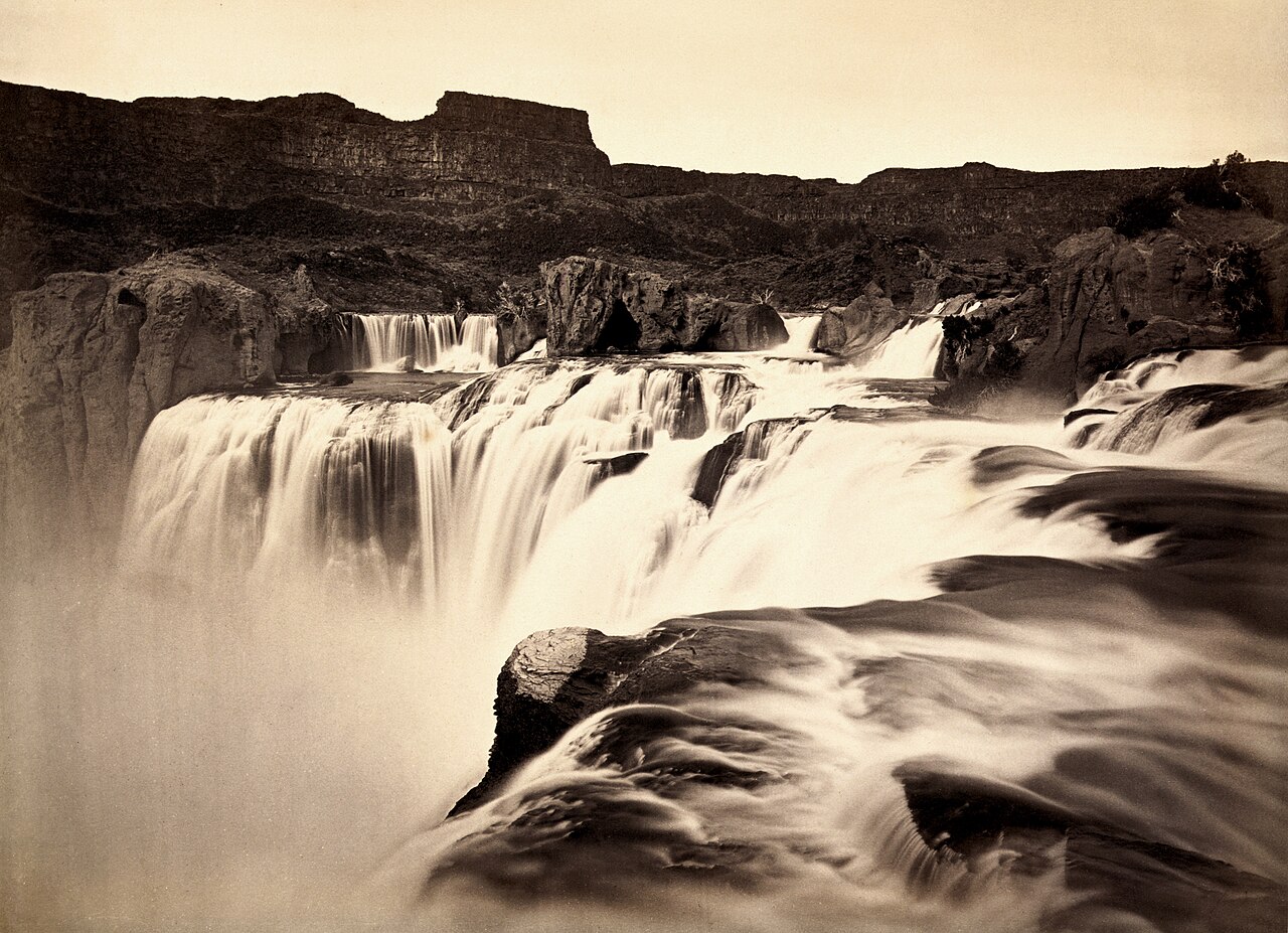 Shoshone Falls, Snake River, Idaho, 1868 — Timothy H. O'Sullivan