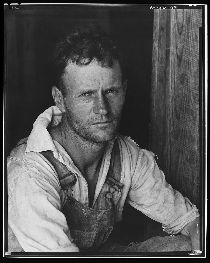 Floyd Burroughs, Cotton Sharecropper, Hale County, Alabama, 1936 — Walker Evans