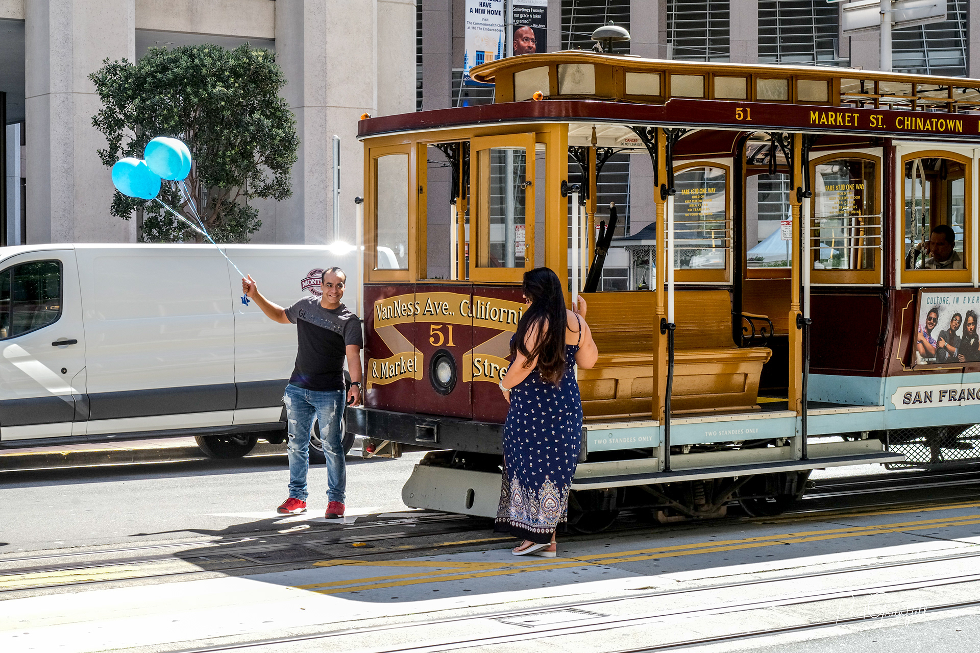 bus and balloons